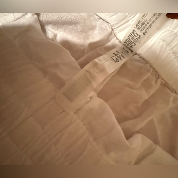 Victoria’s Secret White Linen Blend Drawstring Shorts NWT Size L - Picture 10 of 11